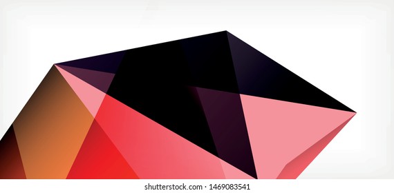 Vintage abstrakte Vorlage mit Dreieck Mosaik Komposition Vecton weißer Hintergrund. Einfaches Design-Hintergrund. Modernes Flachdesign. Abstrakter Farbhintergrund. Schönes Vektormuster.