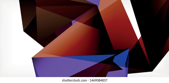 Plantilla abstracta vintage con fondo blanco de composición de mosaico triangular. Fondo de diseño simple. Diseño moderno y plano. Color del fondo abstracto. Hermoso patrón vectorial.