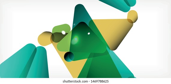 Plantilla abstracta vintage con fondo blanco de composición de mosaico triangular. Fondo de diseño simple. Diseño moderno y plano. Color del fondo abstracto. Hermoso patrón vectorial.