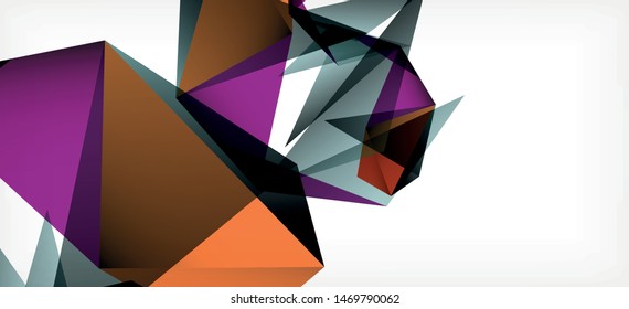 Plantilla abstracta vintage con fondo blanco de composición de mosaico triangular. Fondo de diseño simple. Diseño moderno y plano. Color del fondo abstracto. Hermoso patrón vectorial.