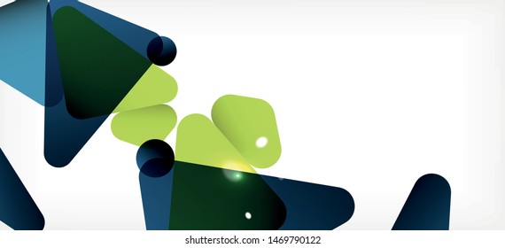 Vintage abstract template with triangle mosaic composition vecton white background. Simple design background. Modern flat design. Color abstract background. Beautiful vector pattern.