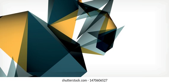 Vintage abstract template with triangle mosaic composition vecton white background. Simple design background. Modern flat design. Color abstract background. Beautiful vector pattern.