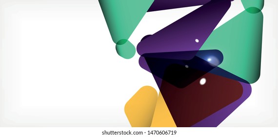 Vintage abstract template with triangle mosaic composition vecton white background. Simple design background. Modern flat design. Color abstract background. Beautiful vector pattern.