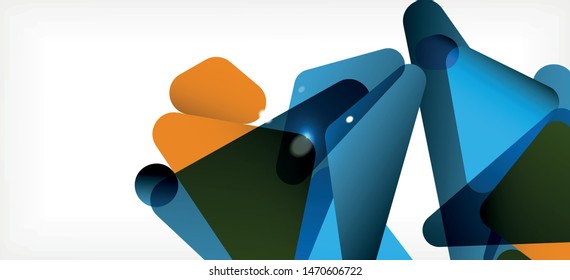 Vintage abstract template with triangle mosaic composition vecton white background. Simple design background. Modern flat design. Color abstract background. Beautiful vector pattern.