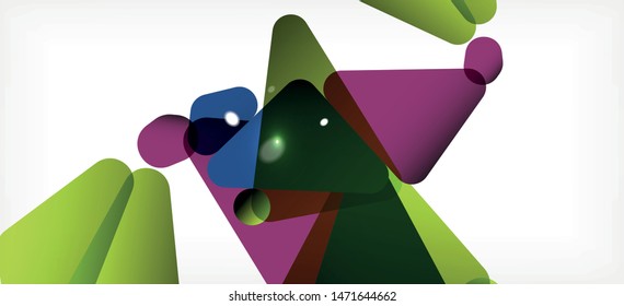 Plantilla abstracta vintage con fondo blanco de composición de mosaico triangular. Fondo de diseño simple. Diseño moderno y plano. Color del fondo abstracto. Hermoso patrón vectorial.