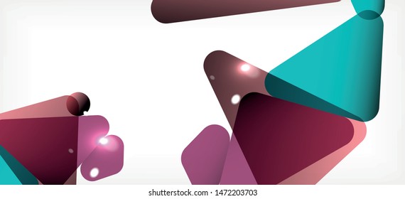 Plantilla abstracta vintage con fondo blanco de composición de mosaico triangular. Fondo de diseño simple. Diseño moderno y plano. Color del fondo abstracto. Hermoso patrón vectorial.