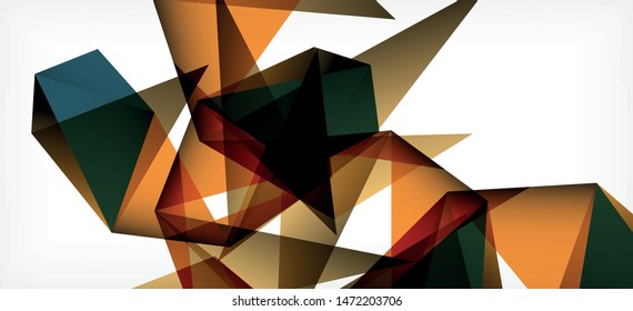 Vintage modelo abstrato com triângulo mosaico composição vecton fundo branco. Fundo de design simples. Design plano moderno. Fundo abstrato da cor. Lindo padrão vetorial.