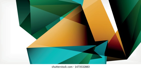 Plantilla abstracta vintage con fondo blanco de composición de mosaico triangular. Fondo de diseño simple. Diseño moderno y plano. Color del fondo abstracto. Hermoso patrón vectorial.