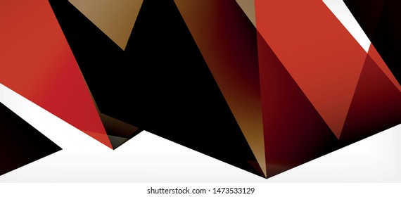Plantilla abstracta vintage con fondo blanco de composición de mosaico triangular. Fondo de diseño simple. Diseño moderno y plano. Color del fondo abstracto. Hermoso patrón vectorial.