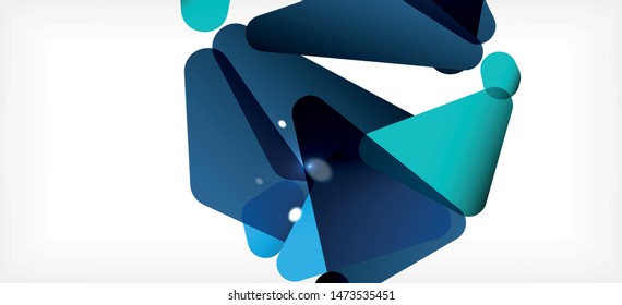 Plantilla abstracta vintage con fondo blanco de composición de mosaico triangular. Fondo de diseño simple. Diseño moderno y plano. Color del fondo abstracto. Hermoso patrón vectorial.