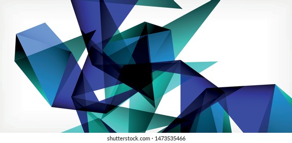 Vintage abstrakte Vorlage mit Dreieck Mosaik Komposition Vecton weißer Hintergrund. Einfaches Design-Hintergrund. Modernes Flachdesign. Abstrakter Farbhintergrund. Schönes Vektormuster.