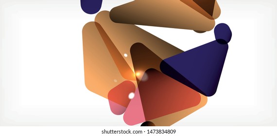 Plantilla abstracta vintage con fondo blanco de composición de mosaico triangular. Fondo de diseño simple. Diseño moderno y plano. Color del fondo abstracto. Hermoso patrón vectorial.