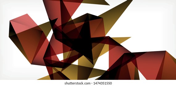 Plantilla abstracta vintage con fondo blanco de composición de mosaico triangular. Fondo de diseño simple. Diseño moderno y plano. Color del fondo abstracto. Hermoso patrón vectorial.