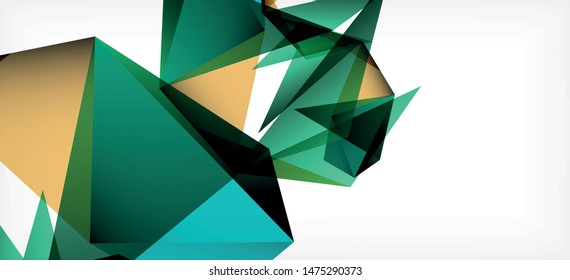 Vintage abstract template with triangle mosaic composition vecton white background. Simple design background. Modern flat design. Color abstract background. Beautiful vector pattern.