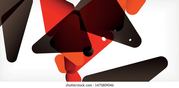 Plantilla abstracta vintage con fondo blanco de composición de mosaico triangular. Fondo de diseño simple. Diseño moderno y plano. Color del fondo abstracto. Hermoso patrón vectorial.