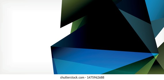 Plantilla abstracta vintage con fondo blanco de composición de mosaico triangular. Fondo de diseño simple. Diseño moderno y plano. Color del fondo abstracto. Hermoso patrón vectorial.