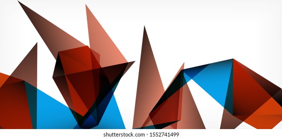 Plantilla abstracta vintage con fondo blanco de composición de mosaico triangular. Fondo de diseño simple. Diseño moderno y plano. Color del fondo abstracto. Hermoso patrón vectorial.