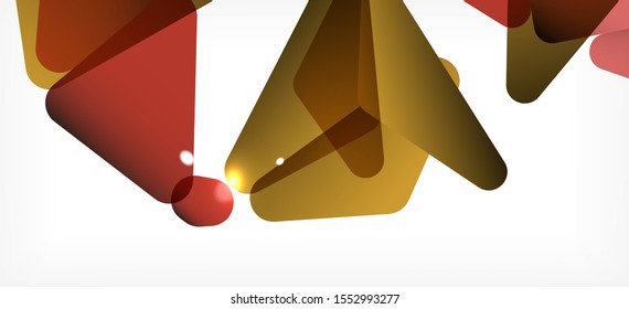 Vintage abstract template with triangle mosaic composition vecton white background. Simple design background. Modern flat design. Color abstract background. Beautiful vector pattern.