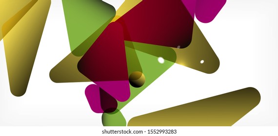 Plantilla abstracta vintage con fondo blanco de composición de mosaico triangular. Fondo de diseño simple. Diseño moderno y plano. Color del fondo abstracto. Hermoso patrón vectorial.