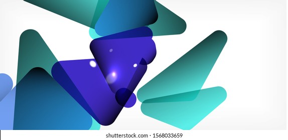 Vintage abstract template with triangle mosaic composition vecton white background. Simple design background. Modern flat design. Color abstract background. Beautiful vector pattern.