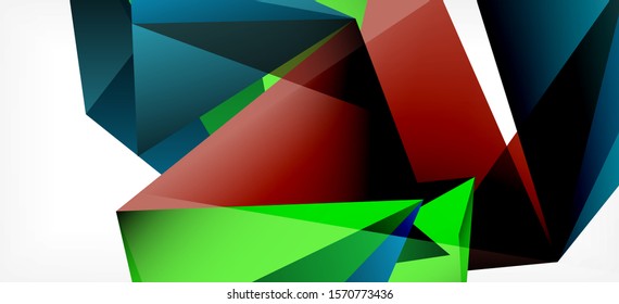 Vintage abstract template with triangle mosaic composition vecton white background. Simple design background. Modern flat design. Color abstract background. Beautiful vector pattern.