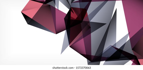 Vintage abstract template with triangle mosaic composition vecton white background. Simple design background. Modern flat design. Color abstract background. Beautiful vector pattern.