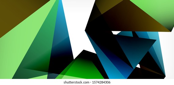 Vintage abstract template with triangle mosaic composition vecton white background. Simple design background. Modern flat design. Color abstract background. Beautiful vector pattern.