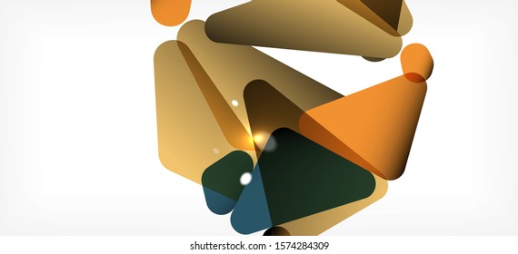 Plantilla abstracta vintage con fondo blanco de composición de mosaico triangular. Fondo de diseño simple. Diseño moderno y plano. Color del fondo abstracto. Hermoso patrón vectorial.