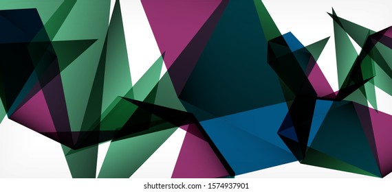 Plantilla abstracta vintage con fondo blanco de composición de mosaico triangular. Fondo de diseño simple. Diseño moderno y plano. Color del fondo abstracto. Hermoso patrón vectorial.