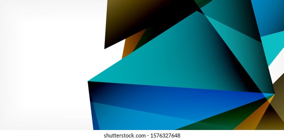 Vintage abstract template with triangle mosaic composition vecton white background. Simple design background. Modern flat design. Color abstract background. Beautiful vector pattern.