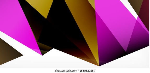 Vintage abstract template with triangle mosaic composition vecton white background. Simple design background. Modern flat design. Color abstract background. Beautiful vector pattern.