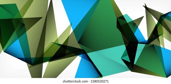Vintage abstract template with triangle mosaic composition vecton white background. Simple design background. Modern flat design. Color abstract background. Beautiful vector pattern.