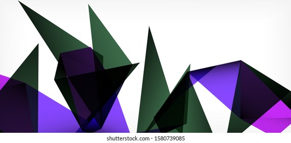 Vintage abstract template with triangle mosaic composition vecton white background. Simple design background. Modern flat design. Color abstract background. Beautiful vector pattern.