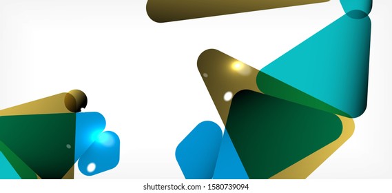 Vintage abstract template with triangle mosaic composition vecton white background. Simple design background. Modern flat design. Color abstract background. Beautiful vector pattern.