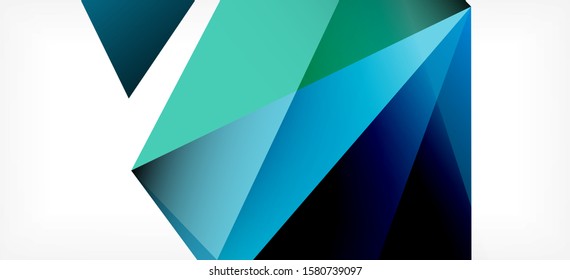 Vintage abstract template with triangle mosaic composition vecton white background. Simple design background. Modern flat design. Color abstract background. Beautiful vector pattern.