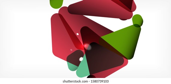 Plantilla abstracta vintage con fondo blanco de composición de mosaico triangular. Fondo de diseño simple. Diseño moderno y plano. Color del fondo abstracto. Hermoso patrón vectorial.
