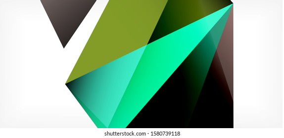Vintage abstract template with triangle mosaic composition vecton white background. Simple design background. Modern flat design. Color abstract background. Beautiful vector pattern.