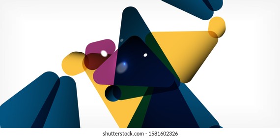 Plantilla abstracta vintage con fondo blanco de composición de mosaico triangular. Fondo de diseño simple. Diseño moderno y plano. Color del fondo abstracto. Hermoso patrón vectorial.