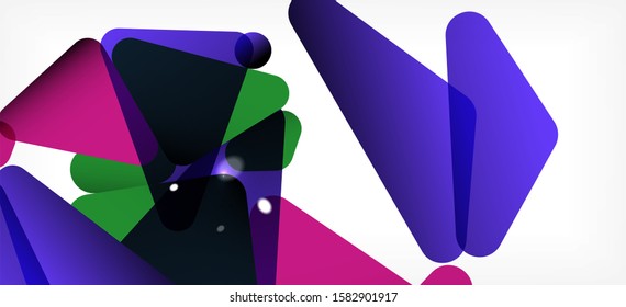 Plantilla abstracta vintage con fondo blanco de composición de mosaico triangular. Fondo de diseño simple. Diseño moderno y plano. Color del fondo abstracto. Hermoso patrón vectorial.