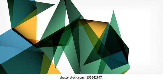 Plantilla abstracta vintage con fondo blanco de composición de mosaico triangular. Fondo de diseño simple. Diseño moderno y plano. Color del fondo abstracto. Hermoso patrón vectorial.