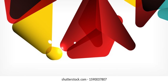 Vintage abstract template with triangle mosaic composition vecton white background. Simple design background. Modern flat design. Color abstract background. Beautiful vector pattern.