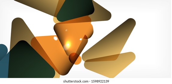 Vintage abstract template with triangle mosaic composition vecton white background. Simple design background. Modern flat design. Color abstract background. Beautiful vector pattern.