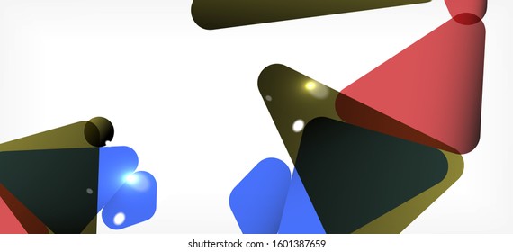 Plantilla abstracta vintage con fondo blanco de composición de mosaico triangular. Fondo de diseño simple. Diseño moderno y plano. Color del fondo abstracto. Hermoso patrón vectorial.