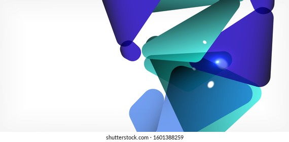 Vintage abstract template with triangle mosaic composition vecton white background. Simple design background. Modern flat design. Color abstract background. Beautiful vector pattern.