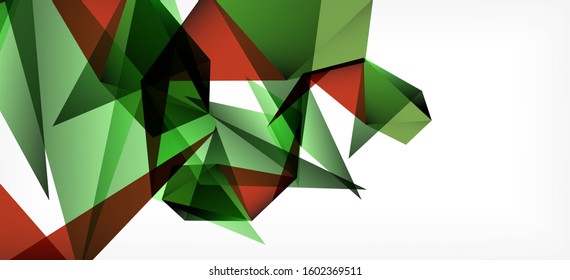 Vintage abstract template with triangle mosaic composition vecton white background. Simple design background. Modern flat design. Color abstract background. Beautiful vector pattern.