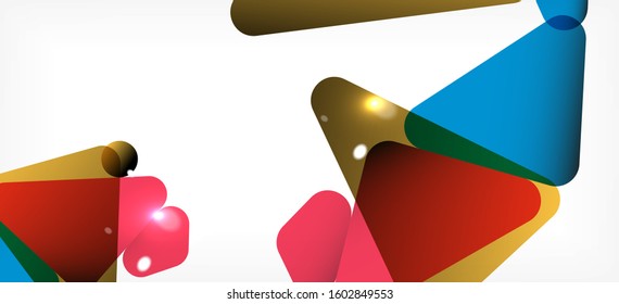 Plantilla abstracta vintage con fondo blanco de composición de mosaico triangular. Fondo de diseño simple. Diseño moderno y plano. Color del fondo abstracto. Hermoso patrón vectorial.