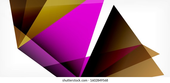 Vintage abstrakte Vorlage mit Dreieck Mosaik Komposition Vecton weißer Hintergrund. Einfaches Design-Hintergrund. Modernes Flachdesign. Abstrakter Farbhintergrund. Schönes Vektormuster.