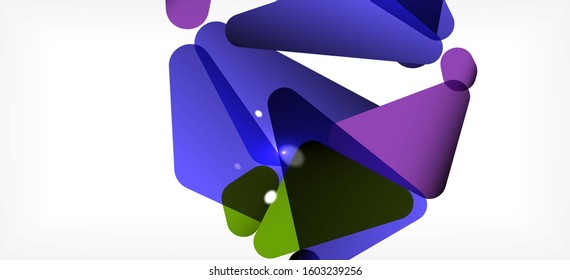 Plantilla abstracta vintage con fondo blanco de composición de mosaico triangular. Fondo de diseño simple. Diseño moderno y plano. Color del fondo abstracto. Hermoso patrón vectorial.