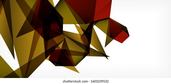 Vintage abstract template with triangle mosaic composition vecton white background. Simple design background. Modern flat design. Color abstract background. Beautiful vector pattern.