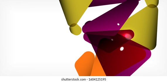 Vintage abstract template with triangle mosaic composition vecton white background. Simple design background. Modern flat design. Color abstract background. Beautiful vector pattern.